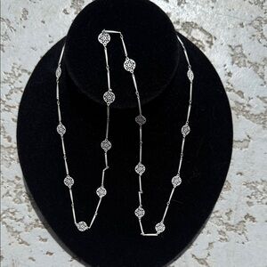 Napier White  Filigree Necklace